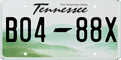 TN license plate B0488X