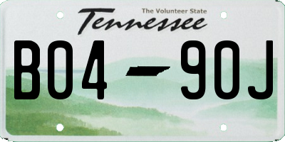 TN license plate B0490J