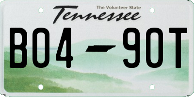 TN license plate B0490T