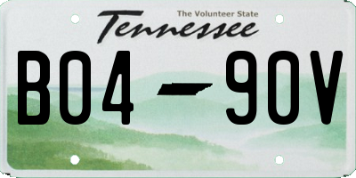 TN license plate B0490V