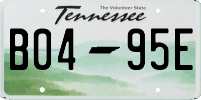 TN license plate B0495E