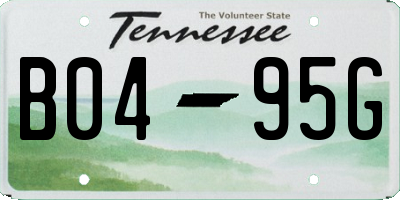 TN license plate B0495G