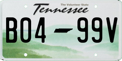 TN license plate B0499V