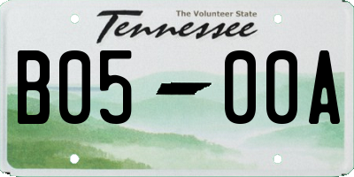 TN license plate B0500A