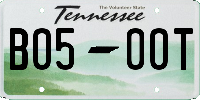 TN license plate B0500T