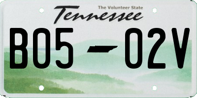 TN license plate B0502V
