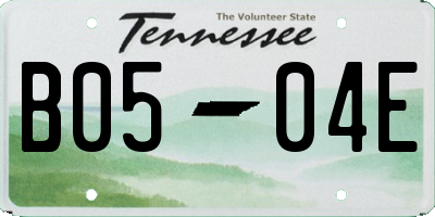 TN license plate B0504E