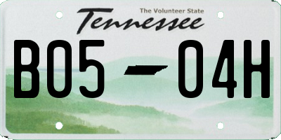 TN license plate B0504H