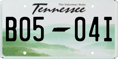 TN license plate B0504I