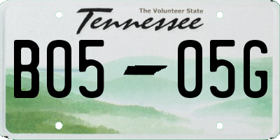 TN license plate B0505G