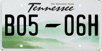 TN license plate B0506H