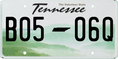 TN license plate B0506Q