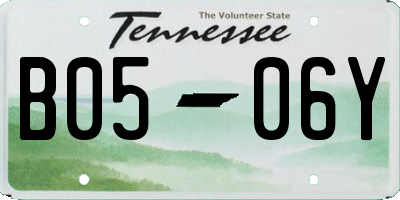 TN license plate B0506Y