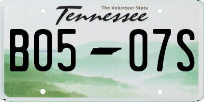 TN license plate B0507S