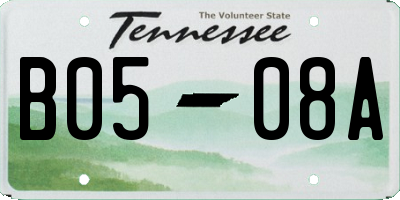 TN license plate B0508A