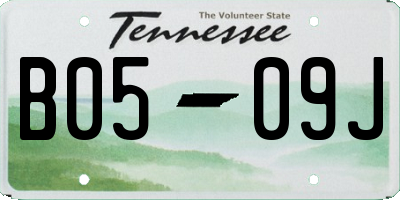 TN license plate B0509J