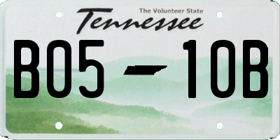 TN license plate B0510B