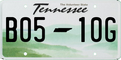 TN license plate B0510G