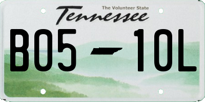 TN license plate B0510L