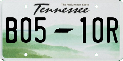 TN license plate B0510R