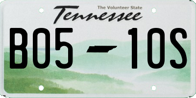 TN license plate B0510S