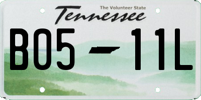 TN license plate B0511L