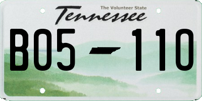 TN license plate B0511O