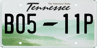 TN license plate B0511P