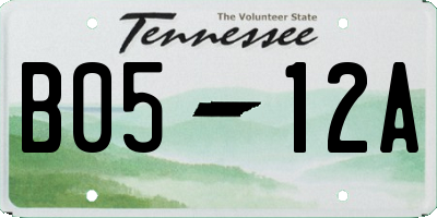 TN license plate B0512A