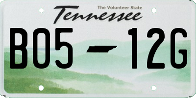 TN license plate B0512G
