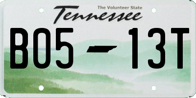 TN license plate B0513T