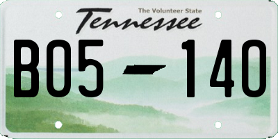 TN license plate B0514O