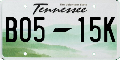 TN license plate B0515K