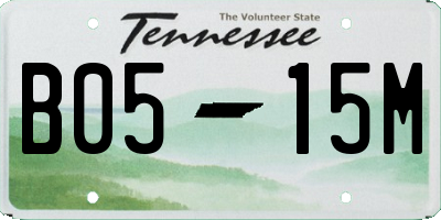 TN license plate B0515M