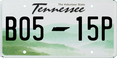 TN license plate B0515P