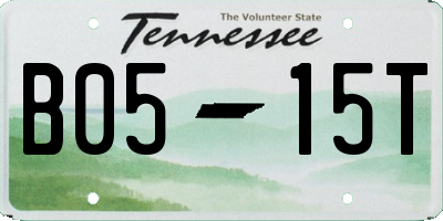 TN license plate B0515T