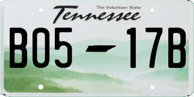 TN license plate B0517B