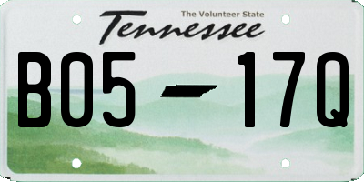 TN license plate B0517Q