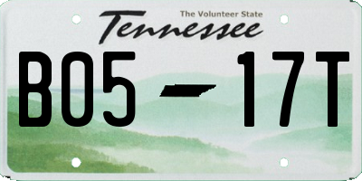 TN license plate B0517T