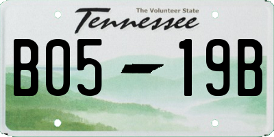 TN license plate B0519B