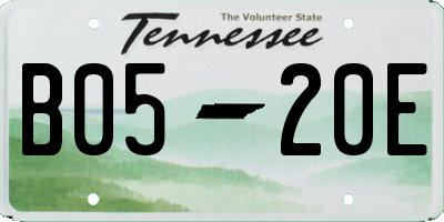 TN license plate B0520E