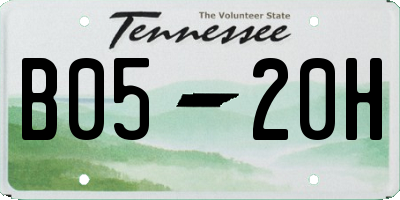 TN license plate B0520H