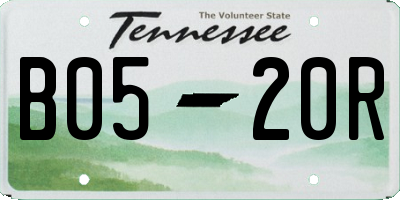 TN license plate B0520R