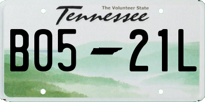 TN license plate B0521L