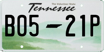 TN license plate B0521P