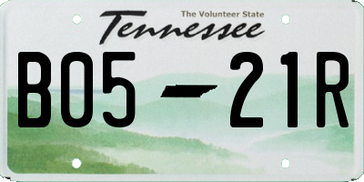TN license plate B0521R