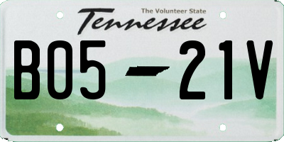 TN license plate B0521V