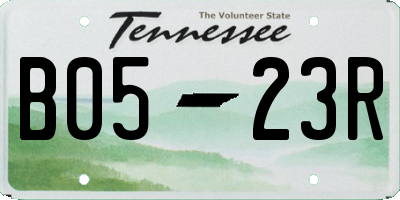 TN license plate B0523R