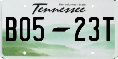 TN license plate B0523T