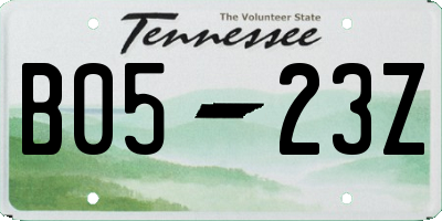 TN license plate B0523Z